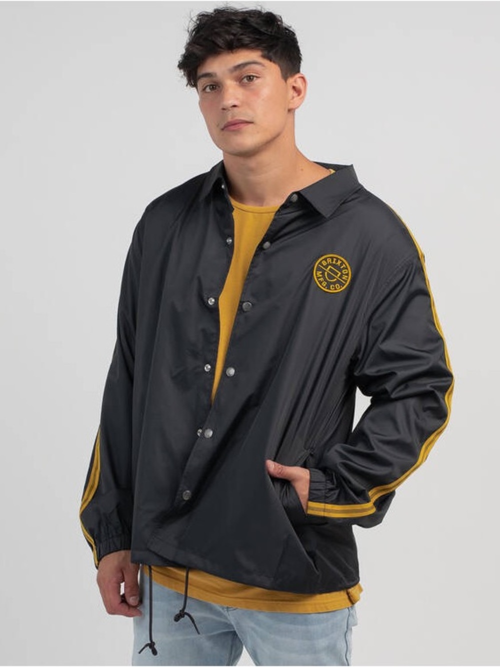 Brixton Men’s Crest Coaches Jacket/Windbreaker Size Medium